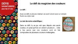 Défi – Les couleurs (explications scientifiques)