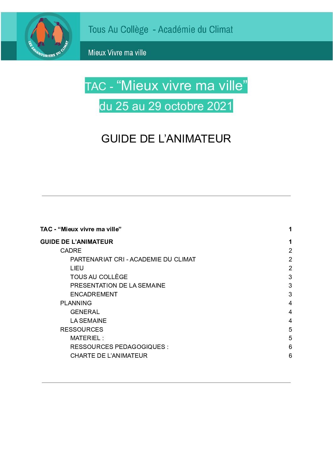 Guide de l’animateur : « Hackathon »?>