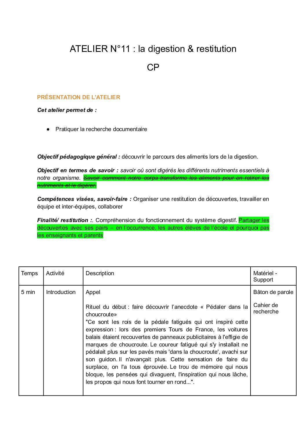 Ressource N°11 : « La digestion »?>