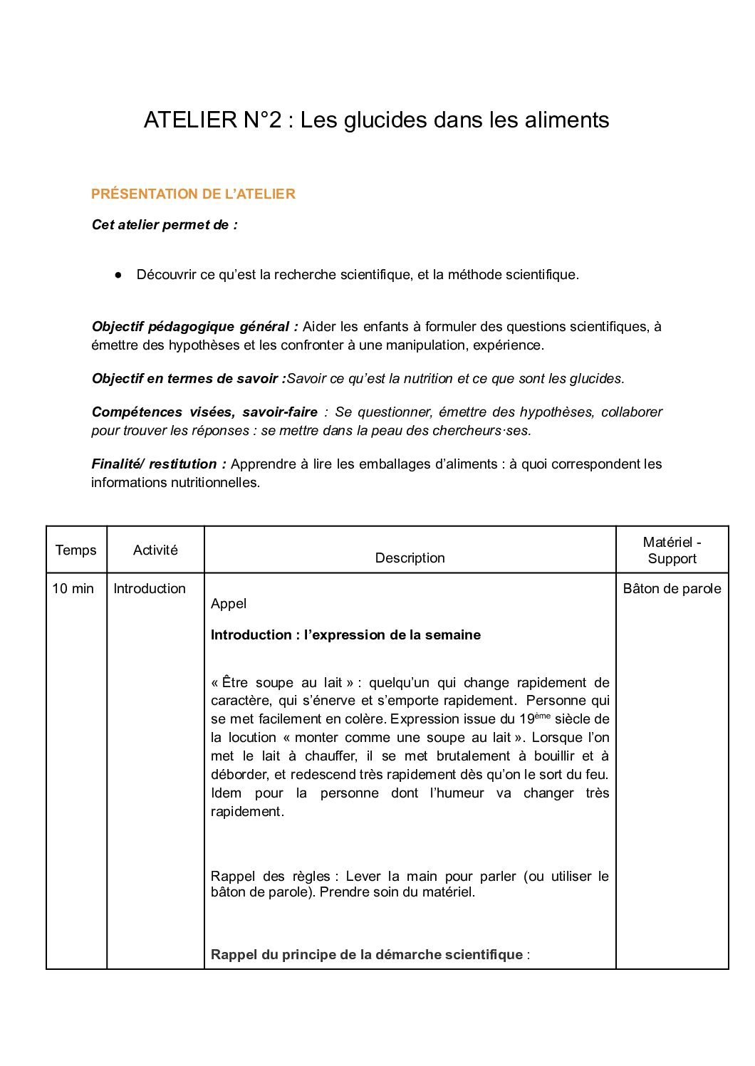 Ressource N°2 : « Les glucides et emballages alimentaires »?>