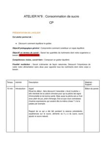 Ressource N°8 : « Consommation sucre »