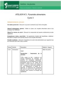 Ressource :  » Pyramide alimentaire »