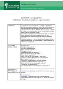 Ressource : « Nutrition, glucides »