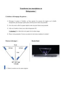 Ressource : « Transforme ton smartphone en hologramme »